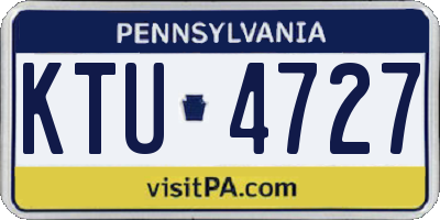 PA license plate KTU4727