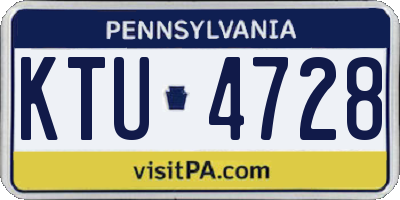 PA license plate KTU4728