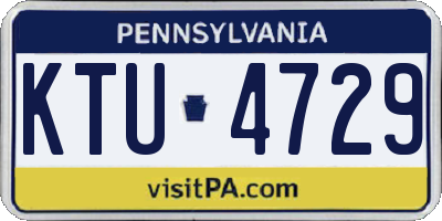 PA license plate KTU4729