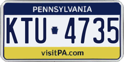 PA license plate KTU4735