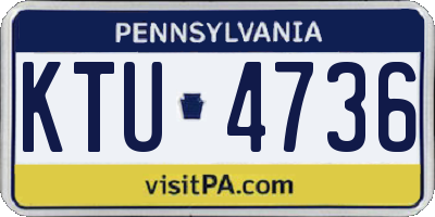 PA license plate KTU4736