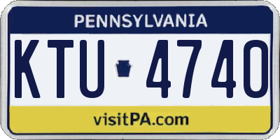 PA license plate KTU4740