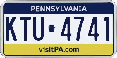 PA license plate KTU4741