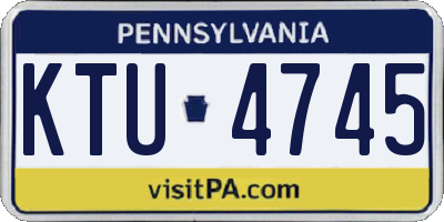 PA license plate KTU4745