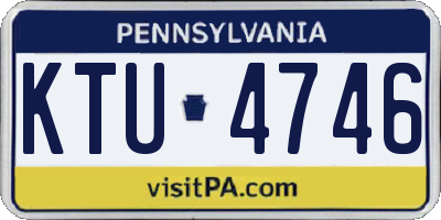 PA license plate KTU4746