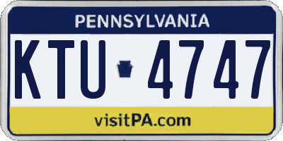PA license plate KTU4747