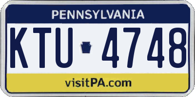 PA license plate KTU4748