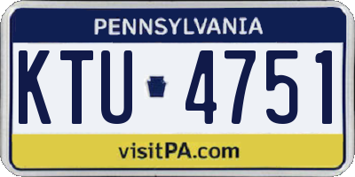 PA license plate KTU4751