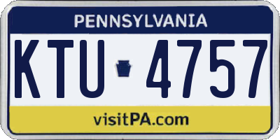 PA license plate KTU4757