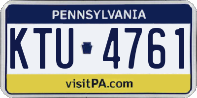 PA license plate KTU4761