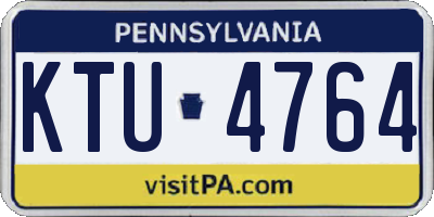 PA license plate KTU4764