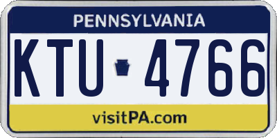 PA license plate KTU4766