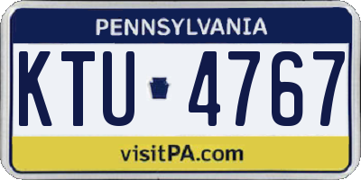 PA license plate KTU4767