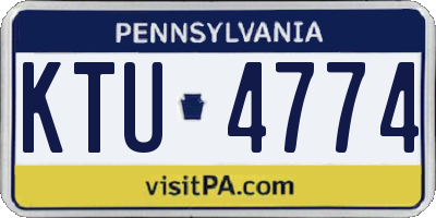 PA license plate KTU4774