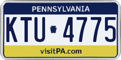 PA license plate KTU4775
