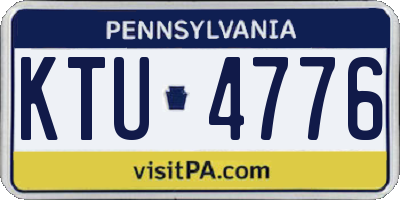 PA license plate KTU4776