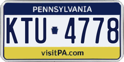 PA license plate KTU4778