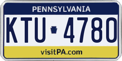 PA license plate KTU4780
