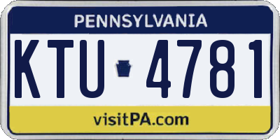 PA license plate KTU4781
