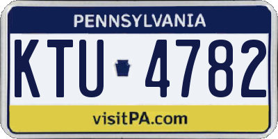 PA license plate KTU4782