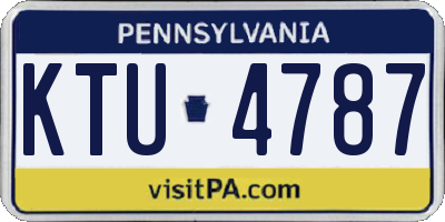 PA license plate KTU4787