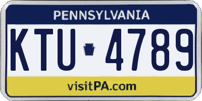 PA license plate KTU4789