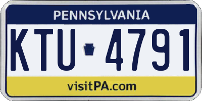 PA license plate KTU4791