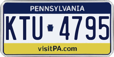 PA license plate KTU4795