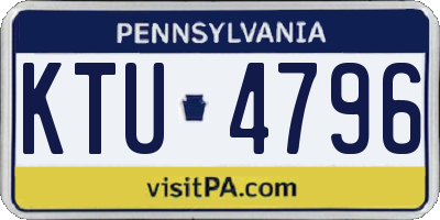 PA license plate KTU4796