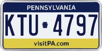 PA license plate KTU4797