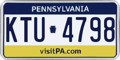 PA license plate KTU4798
