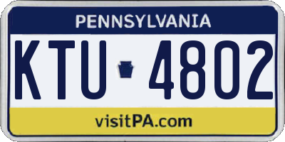 PA license plate KTU4802