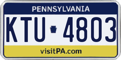 PA license plate KTU4803
