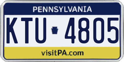 PA license plate KTU4805
