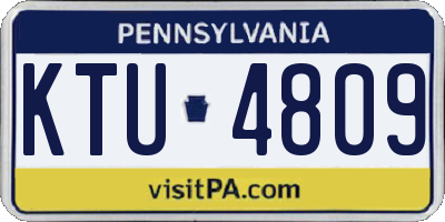 PA license plate KTU4809