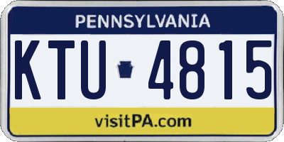 PA license plate KTU4815
