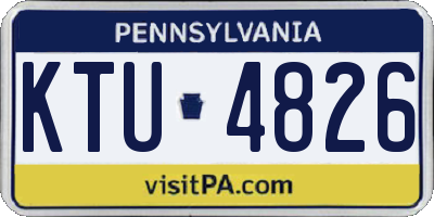 PA license plate KTU4826
