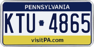 PA license plate KTU4865