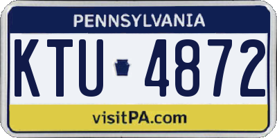PA license plate KTU4872