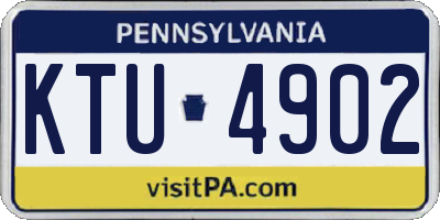 PA license plate KTU4902