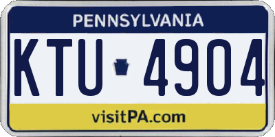 PA license plate KTU4904