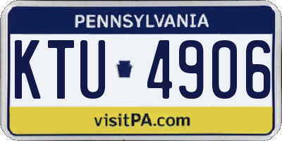 PA license plate KTU4906
