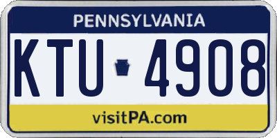 PA license plate KTU4908