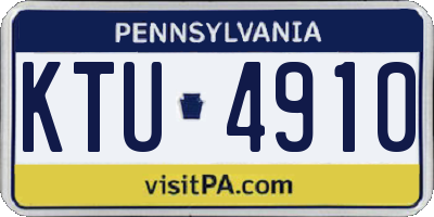 PA license plate KTU4910