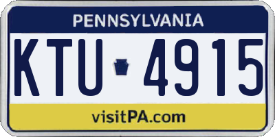 PA license plate KTU4915