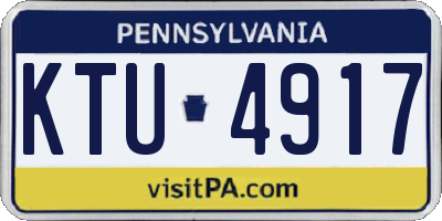 PA license plate KTU4917