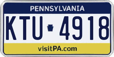 PA license plate KTU4918