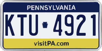 PA license plate KTU4921