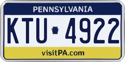PA license plate KTU4922