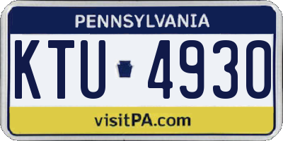 PA license plate KTU4930
